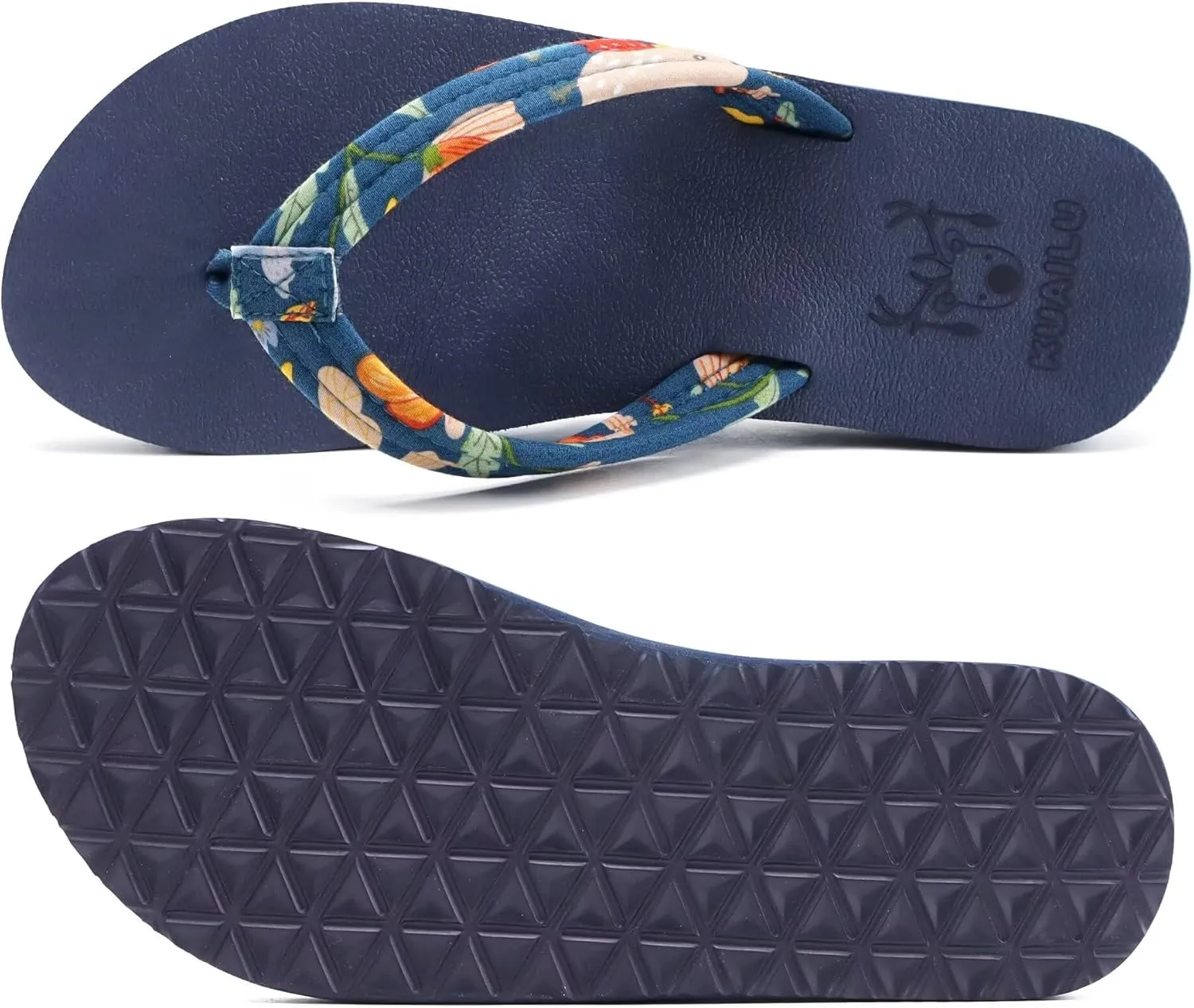 KuaiLu Womens Arch Support Flip Flops Ladies Comfort Lightweight Soft Yoga Mat Cushion Walking Thong Sandals