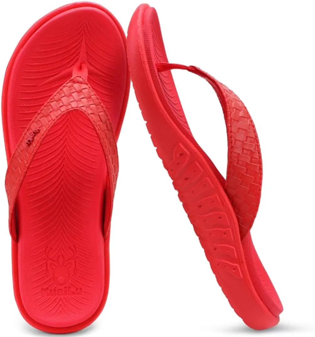 KuaiLu Womens Flip Flops Ladies Yoga Mat Comfortable Walking Thong Sandals With Plantar Fasciitis Arch Support Slip On Indoor Outdoor For Summer