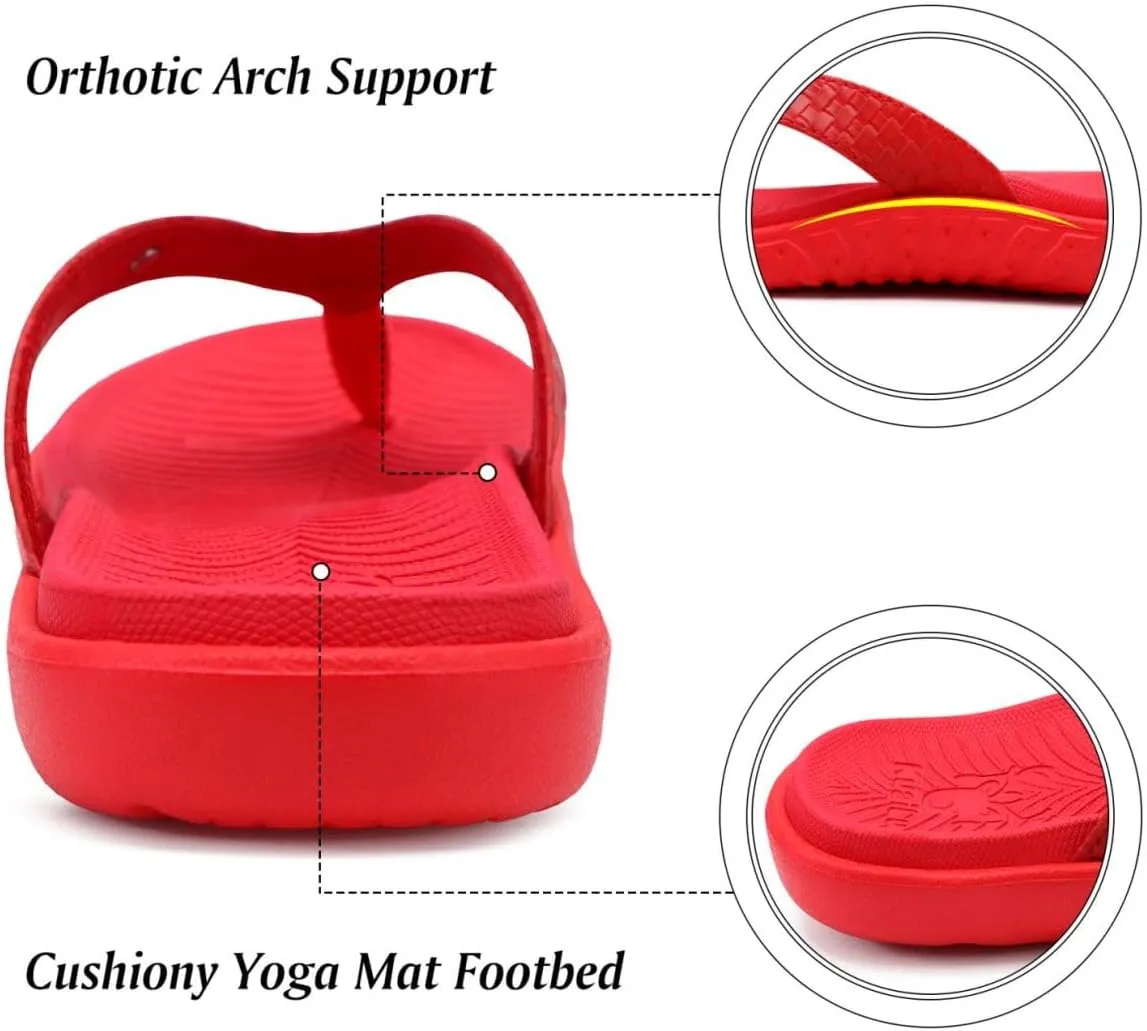 KuaiLu Womens Flip Flops Ladies Yoga Mat Comfortable Walking Thong Sandals With Plantar Fasciitis Arch Support Slip On Indoor Outdoor For Summer
