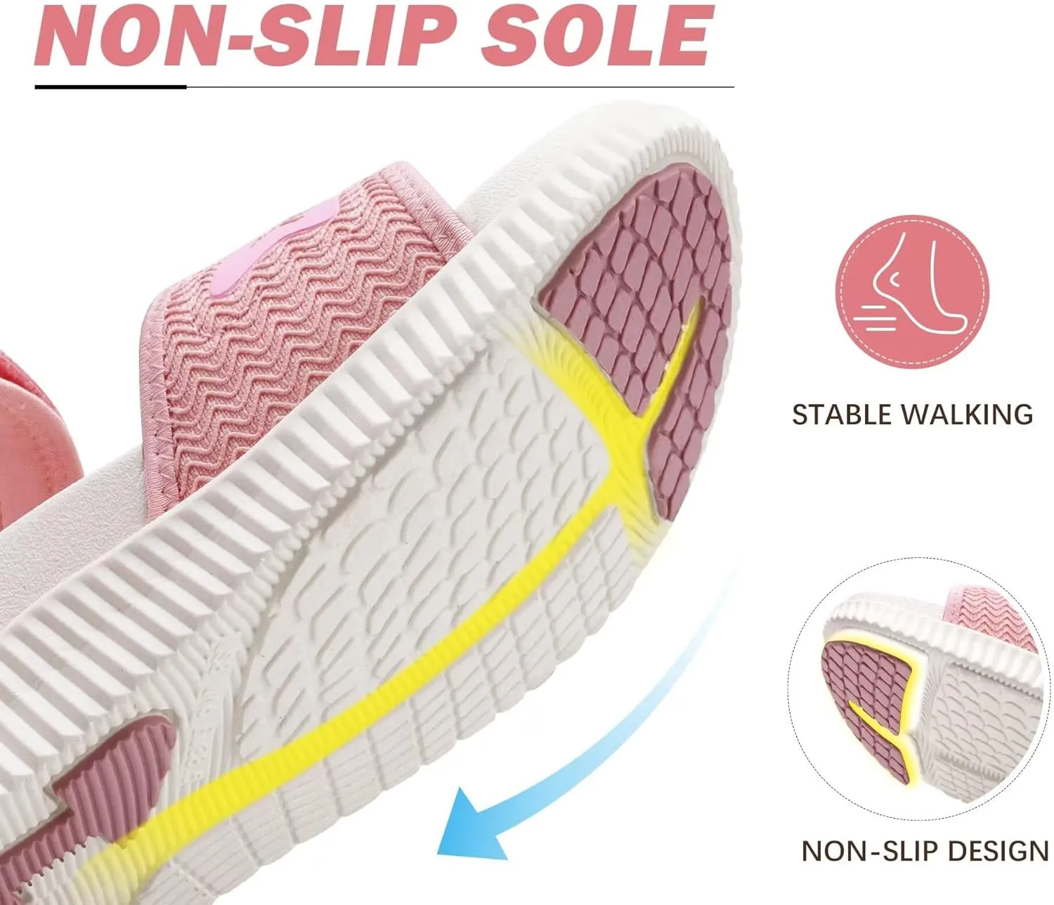 KuaiLu Womens Orthopedic Walking Sandals Ladies Recovery Sport Thick Athletic Cushion Outdoor Hiking Water Sandles Adjustable Strap Sandals with Comfortable Plantar Fasciitis Arch Support