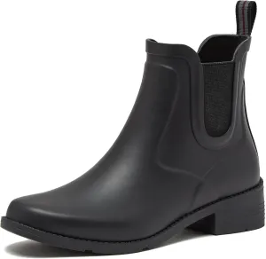 Lands' End Waterproof Rain Boots for Women, Comfortable Ankle Chelsea Boots Women, Burgundy or Black Womens Rain Boots Size 6 to 11