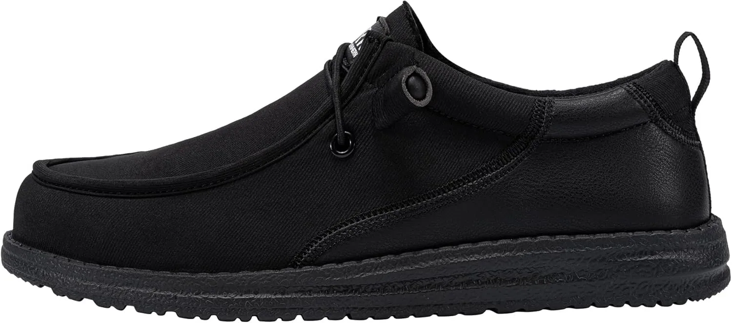 LARNMERN Slip On Steel Toe Shoes Men Lightweight Comfortable Lounging Walking Sneakers Steel Toe Loafers