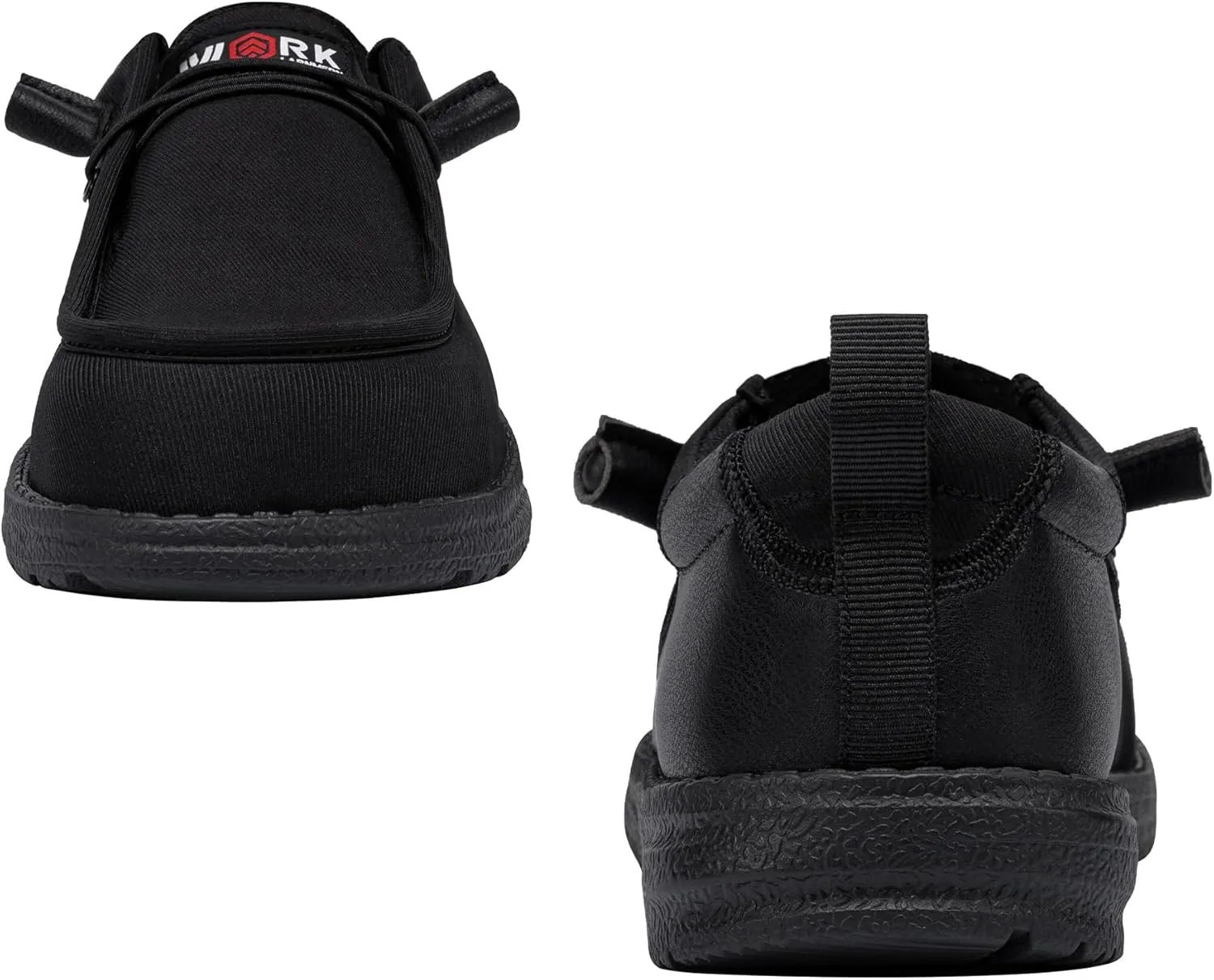 LARNMERN Slip On Steel Toe Shoes Men Lightweight Comfortable Lounging Walking Sneakers Steel Toe Loafers