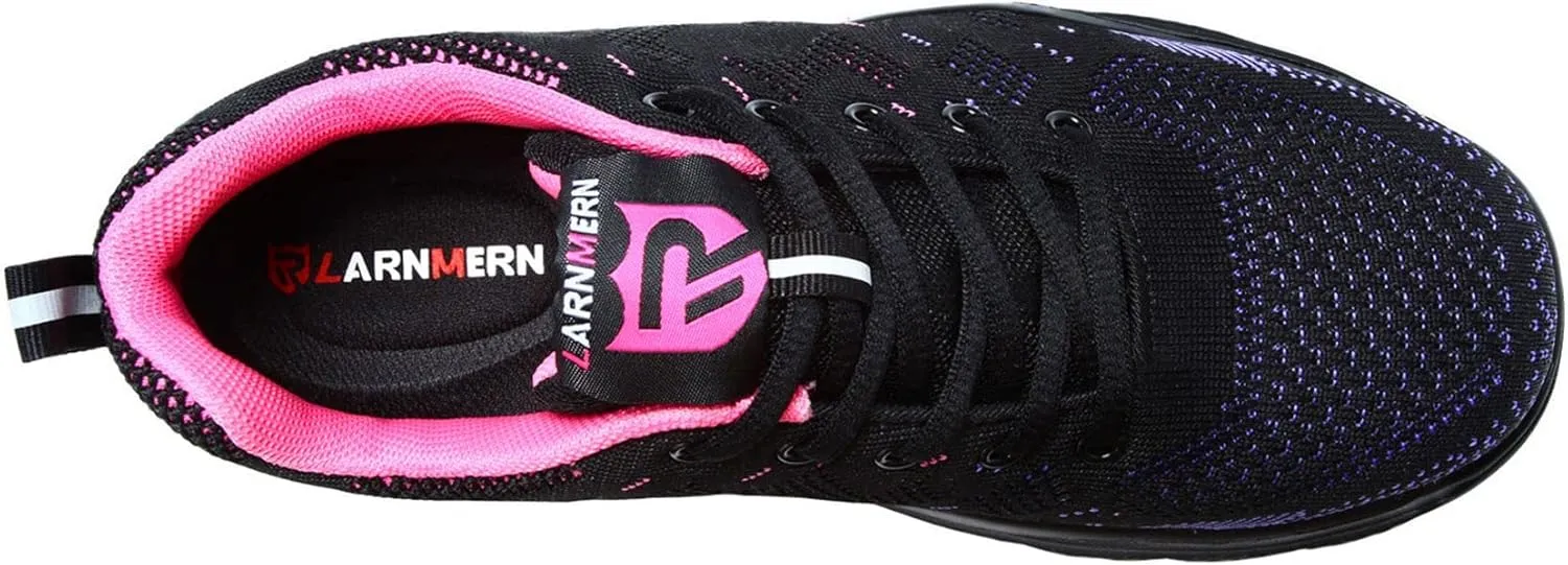 LARNMERN Steel Toe Shoes Men Womens Lightweight Safety Shoes Puncture Proof Breathable Sneakers Comfortable