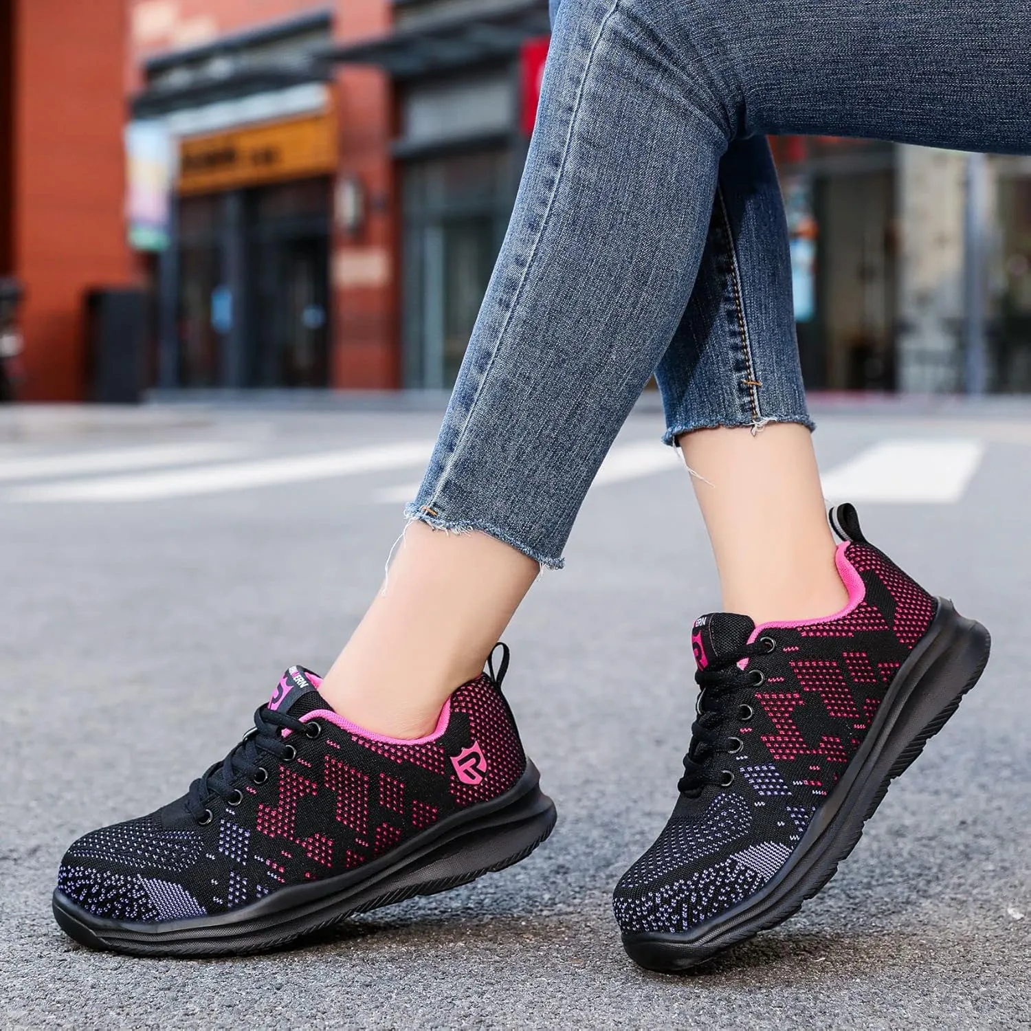 LARNMERN Steel Toe Shoes Men Womens Lightweight Safety Shoes Puncture Proof Breathable Sneakers Comfortable