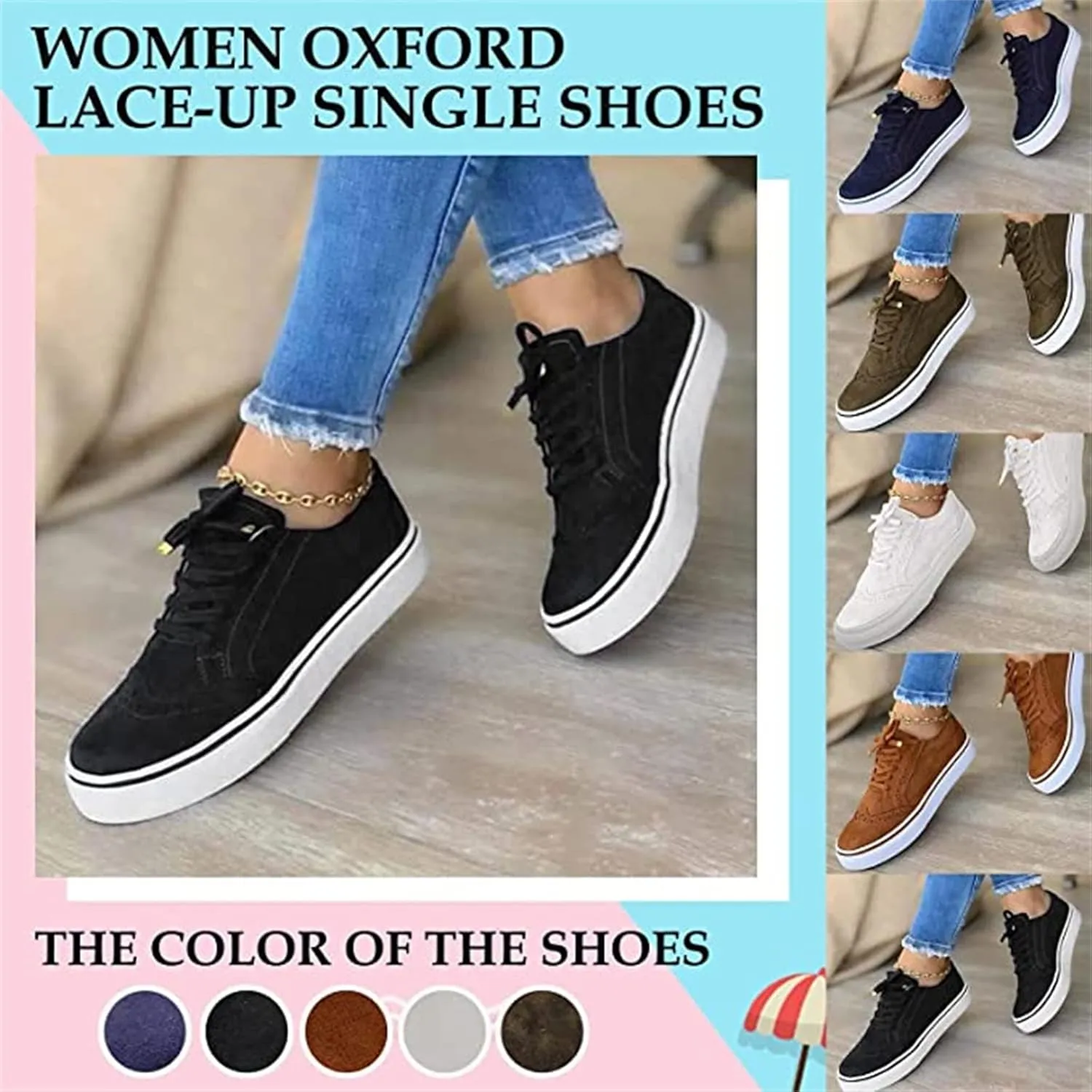 Lausiuoe Women's Fashion Sneakers Slip On Low Top Leather Shoes Casual Lightweight Comfortable Walking Flat Loafers