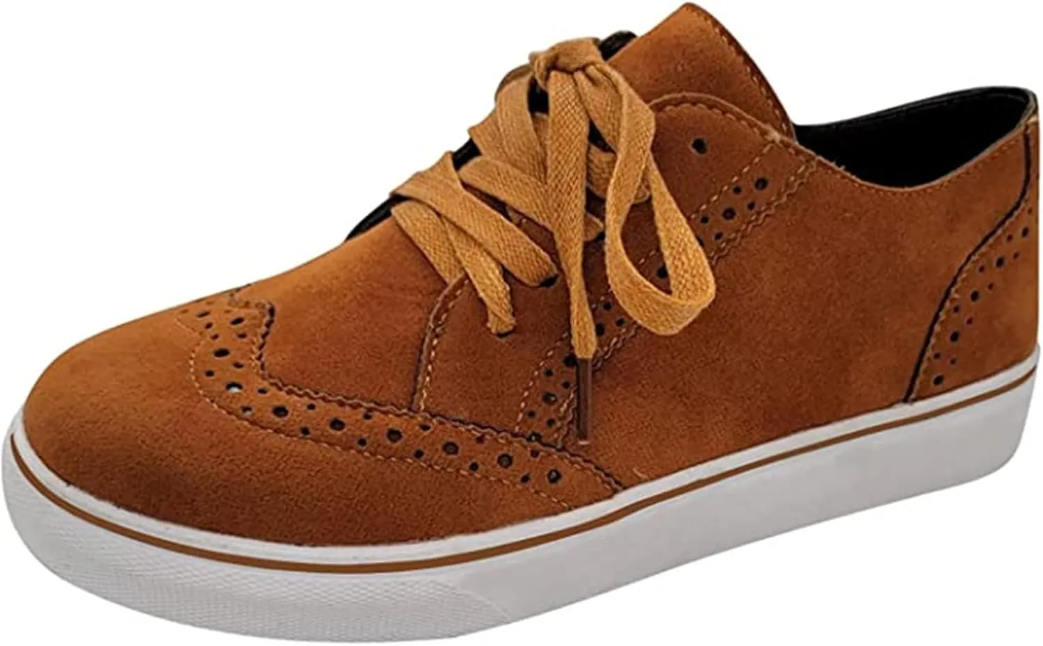 Lausiuoe Women's Fashion Sneakers Slip On Low Top Leather Shoes Casual Lightweight Comfortable Walking Flat Loafers
