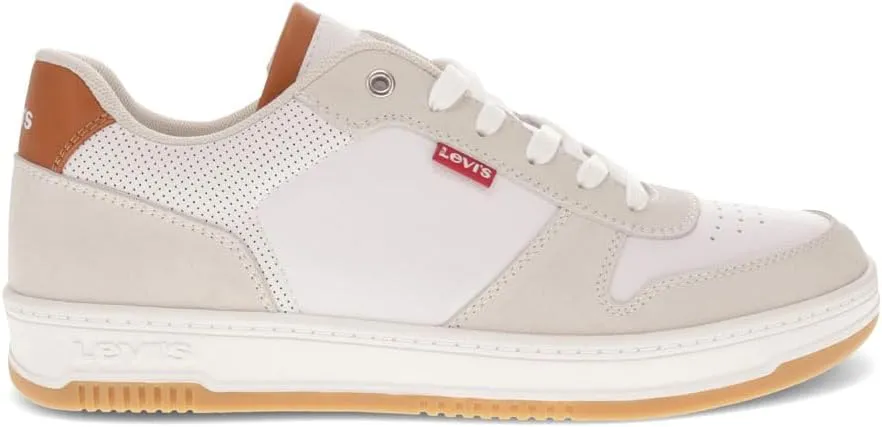 Levi's Mens Drive Lo 2 Vegan Leather Casual Lace Up Sneaker Shoe