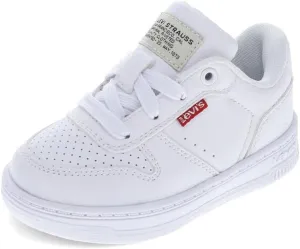 Levi's Toddler Drive Lo Synthetic Leather Casual Lowtop Sneaker Shoe, White Mono, 9 M