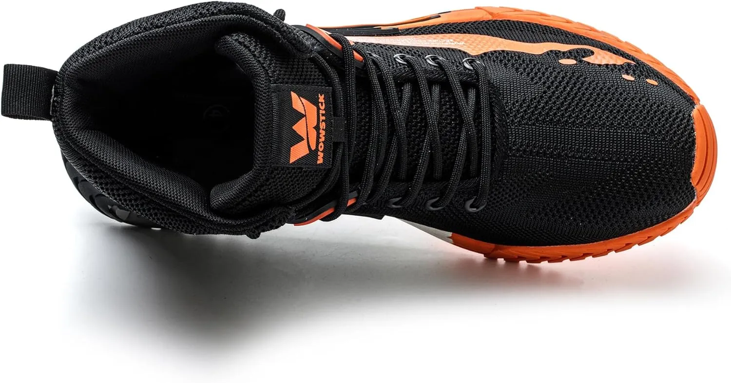 Lightweight Work Safety Steel Toe Sneakers, Durable Breathable Light Construction Tennis Shoes