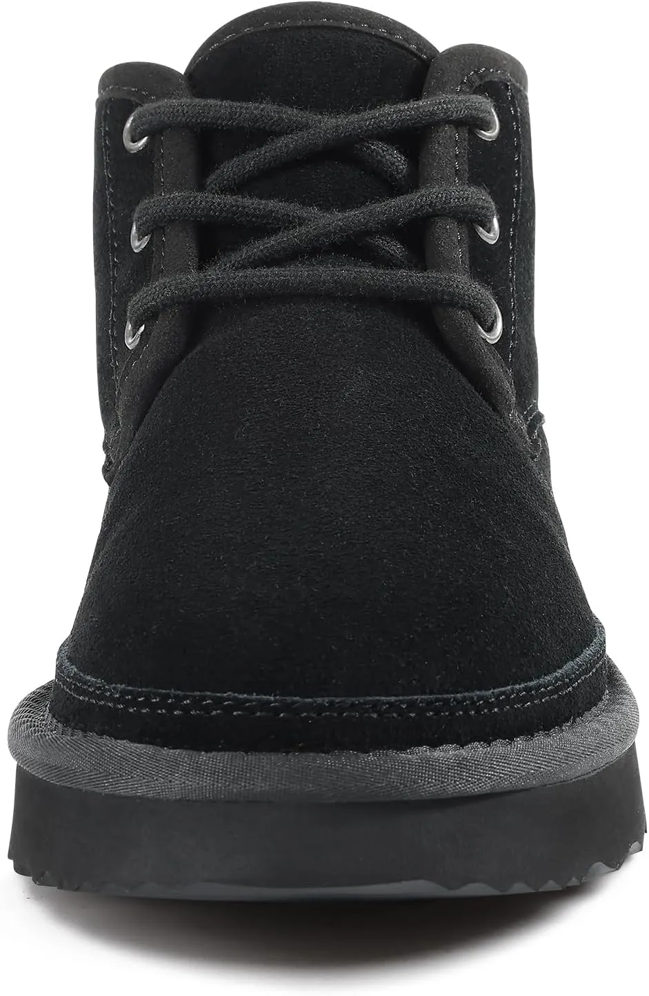 Litfun Fur Lined Ankle Boots for Women Genuine Suede Mini Booties Short Lace Up Snow Boots