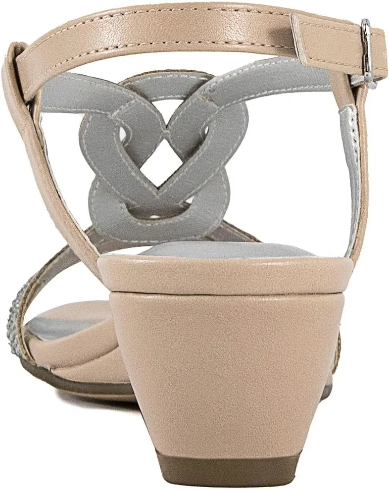 LONDON FOG Womens Macey Demi-Wedge Dress Sandals