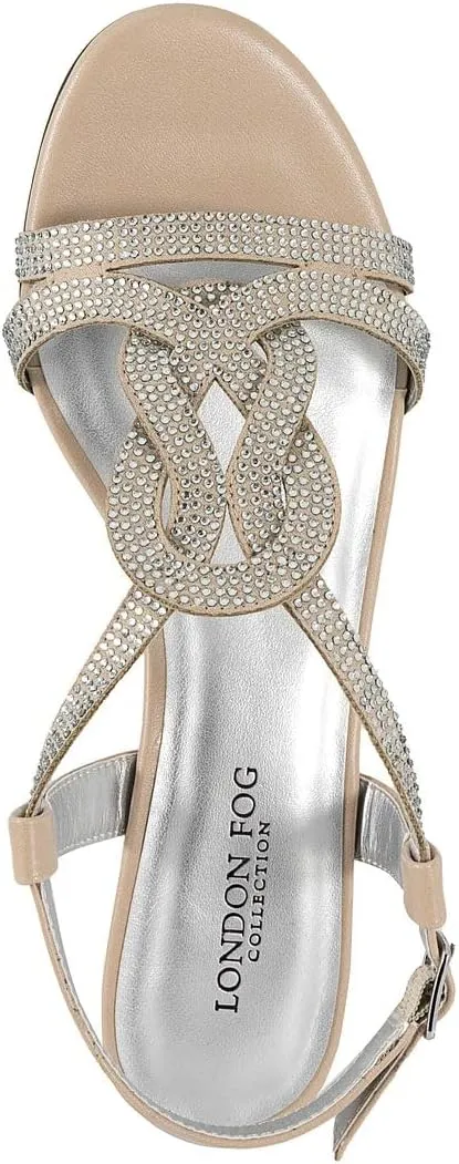 LONDON FOG Womens Macey Demi-Wedge Dress Sandals