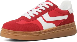 Lovee Cosee Platform Sneakers for Women Lace up Tennis Shoes Walking Dressy Comfortable Casual Fashion Retro Sneakers Vintage Shoes Street Style
