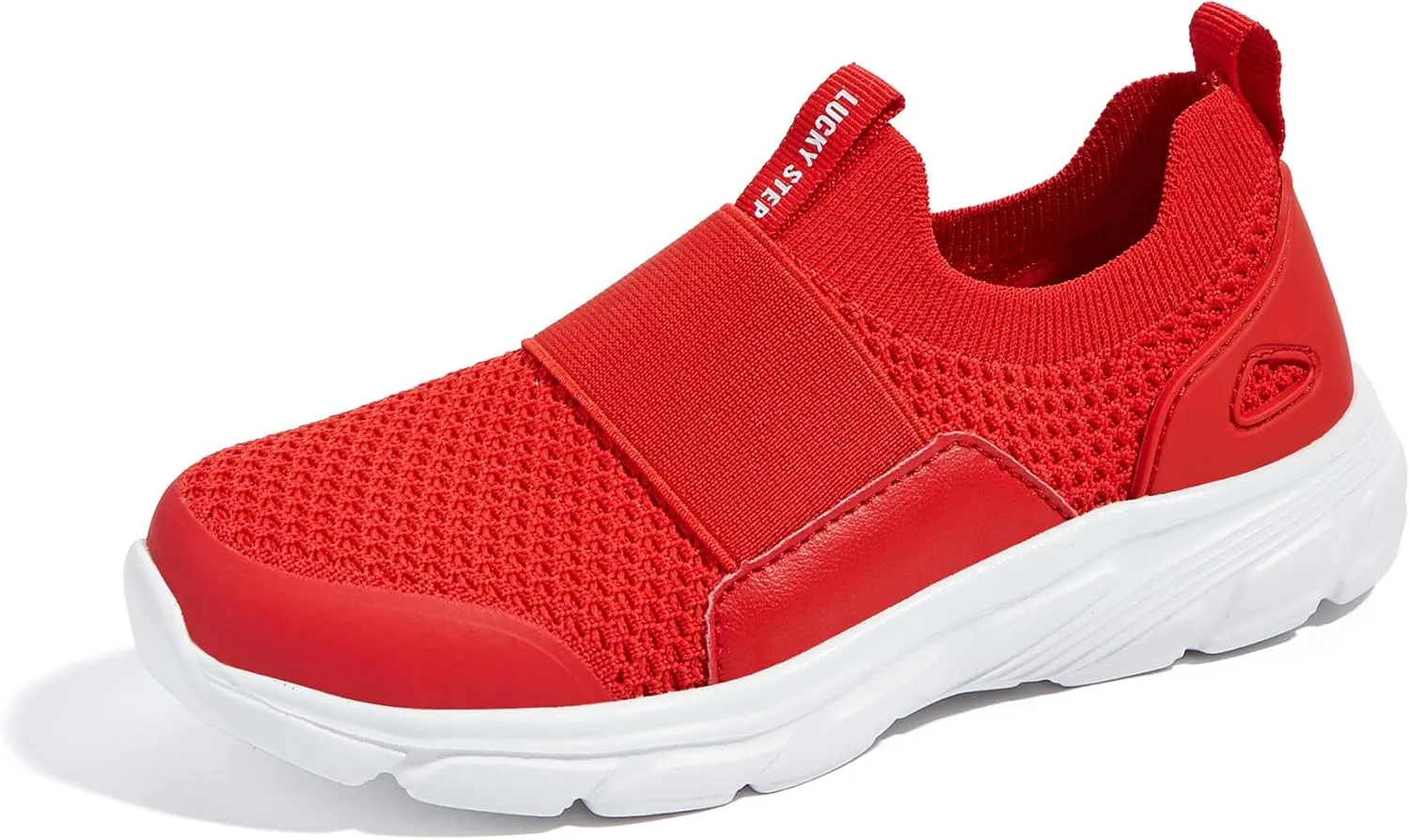 LUCKY STEP Little Kids Sneakers Breathable Mesh Walking Shoes Slip On Lightweight Athletic Trainers for Boys Girls