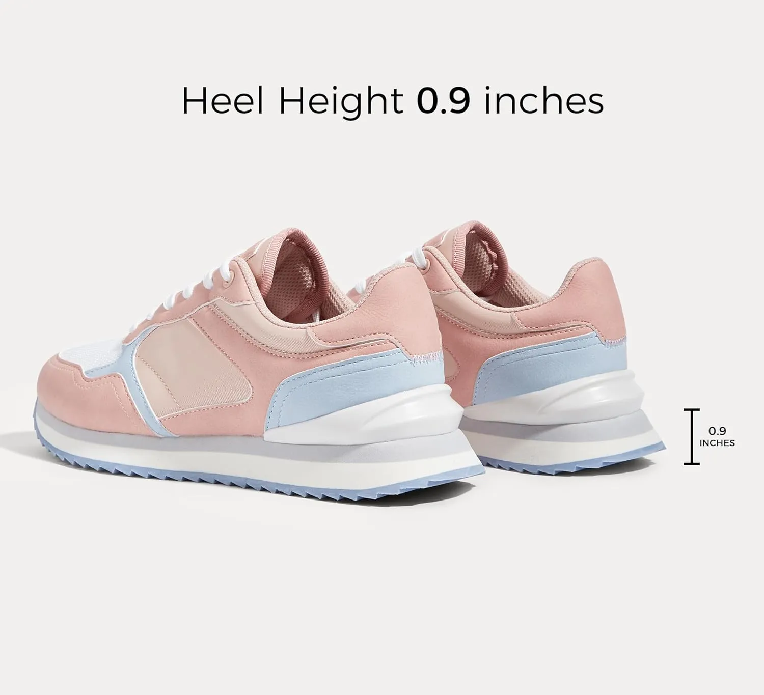 LUCKY STEP Women's Platform Fashion Sneakers Suede Colorful Colorblock Stylish Retro Casual Neutral Tennis Running Footwear Walking Shoes