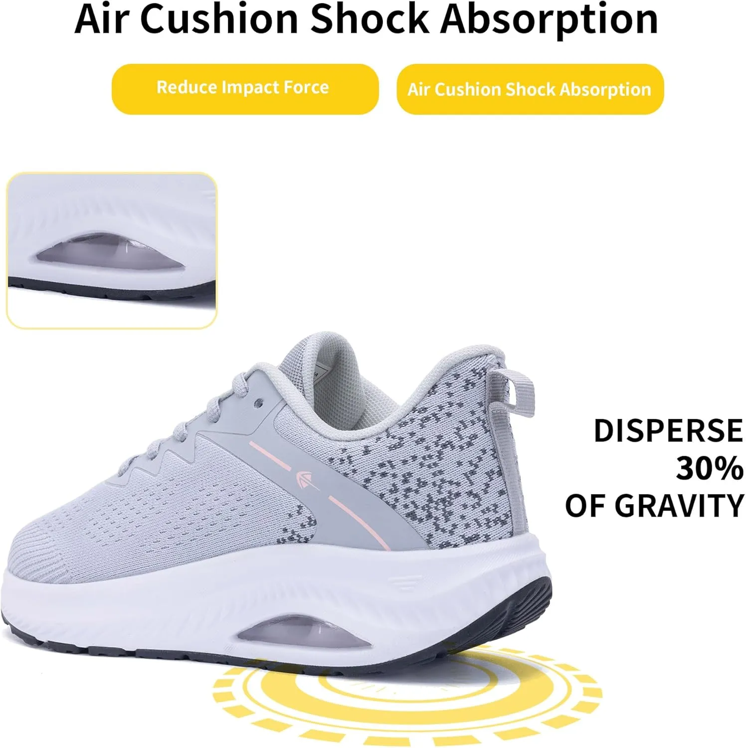 MAFEKE Women's Wide Toe Box Walking Shoes for Plantar Fasciitis, Arch Support Orthotic Wide Width Athletic Air Tennis Running Sneakers for Woman US Size 6-11