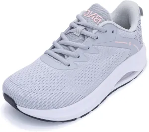 MAFEKE Women's Wide Toe Box Walking Shoes for Plantar Fasciitis, Arch Support Orthotic Wide Width Athletic Air Tennis Running Sneakers for Woman US Size 6-11
