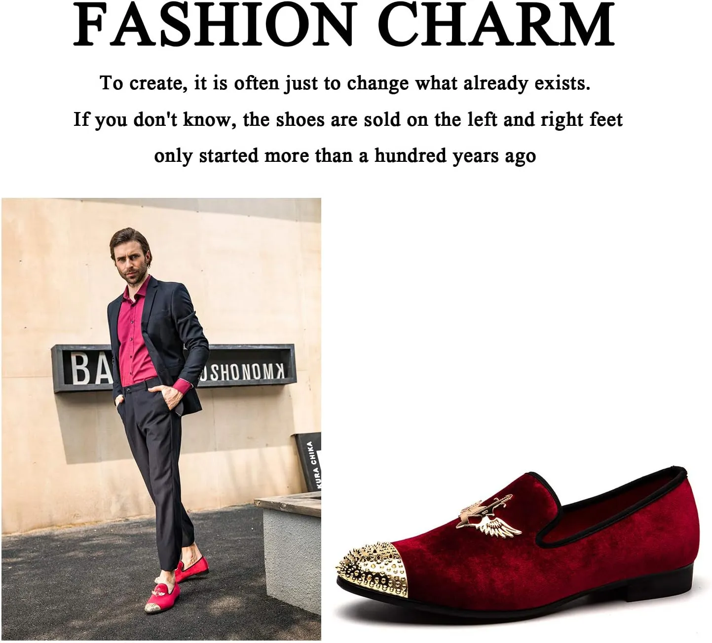 Men Genuine Leather Mens Metallic Textured Slip-on Glitter Loafers Shoes