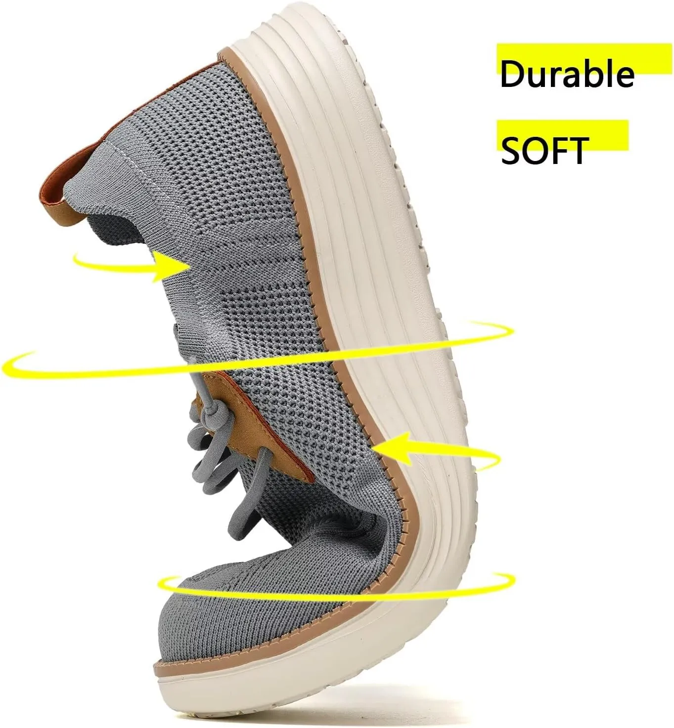 Men's Arch Support Casual Slip-on Shoes Loafers for Men Non Slip Comfortable Shoes