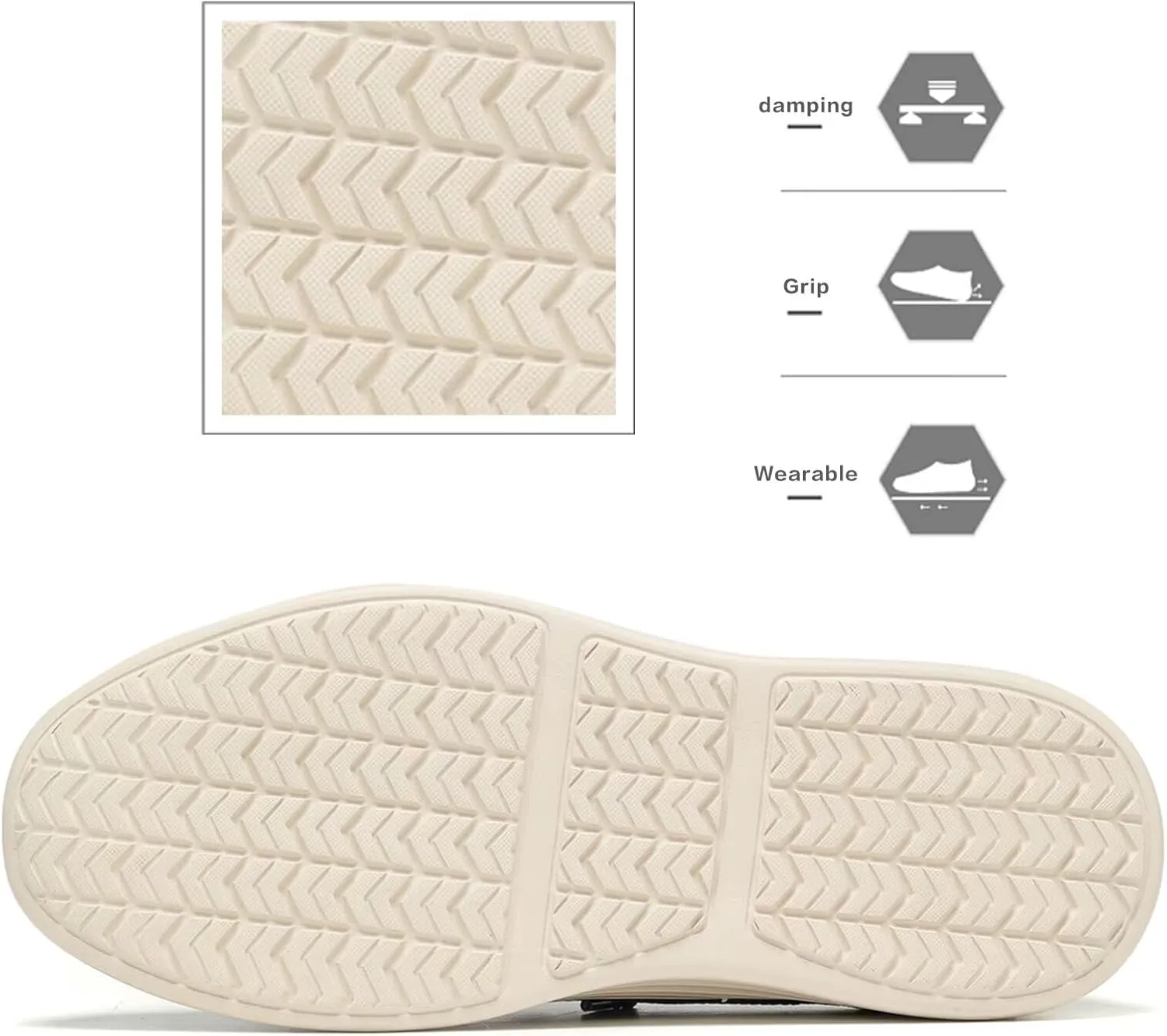 Men's Arch Support Casual Slip-on Shoes Loafers for Men Non Slip Comfortable Shoes