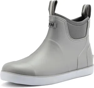 Men's Deck Boots, Waterproof Ankle Rain Boots Men Anti-Slip Traction, Outdoor Rubber Fishing Garden Boots High-Performance Shoes for Farming