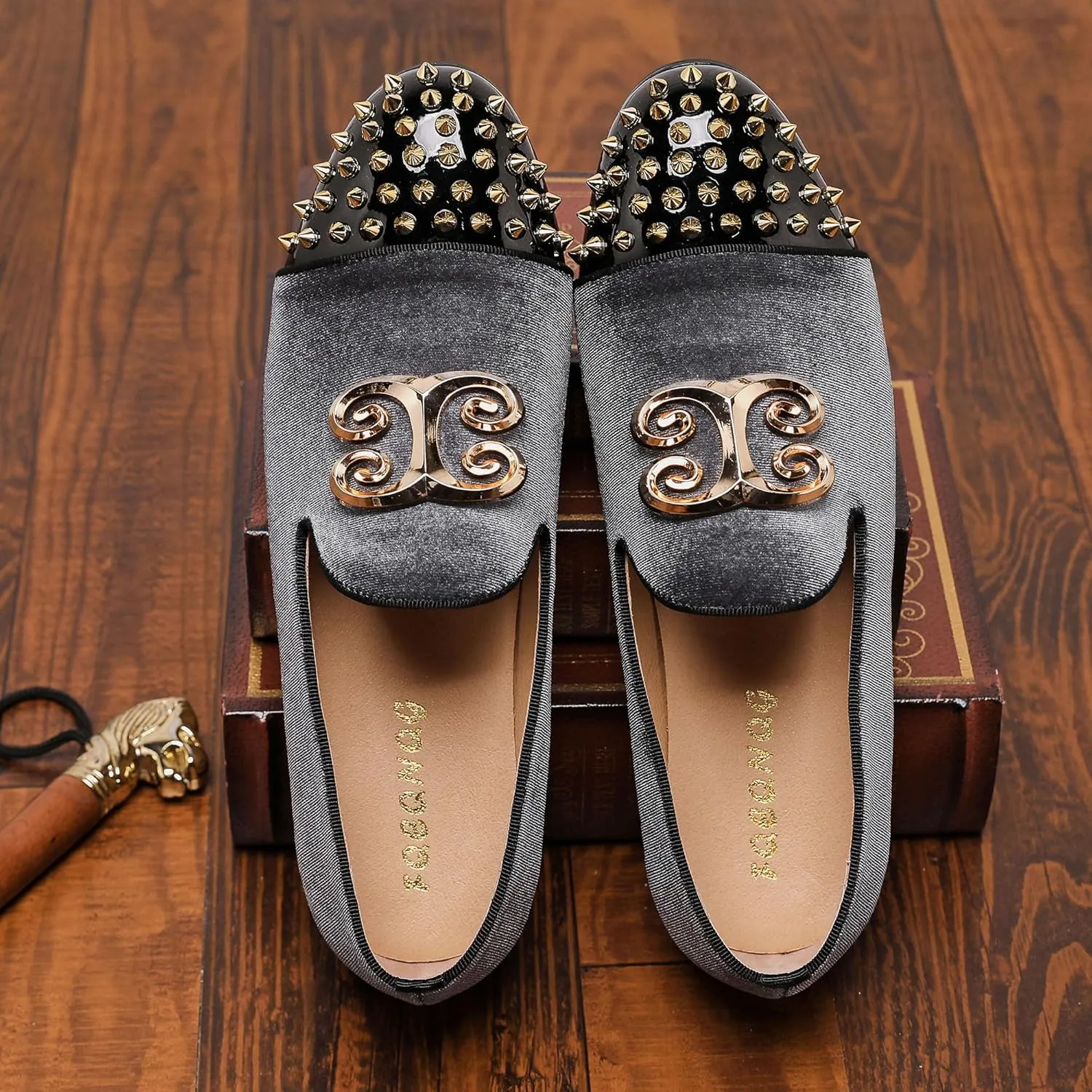Men's Fashion Formal Velvet Loafers and Wedding Dress Shoes for Men, Penny Slip-On Smoking Luxury Men Casual Shoes