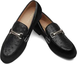 Men's Fashion Formal Velvet Loafers and Wedding Dress Shoes for Men, Penny Slip-On Smoking Luxury Men Casual Shoes