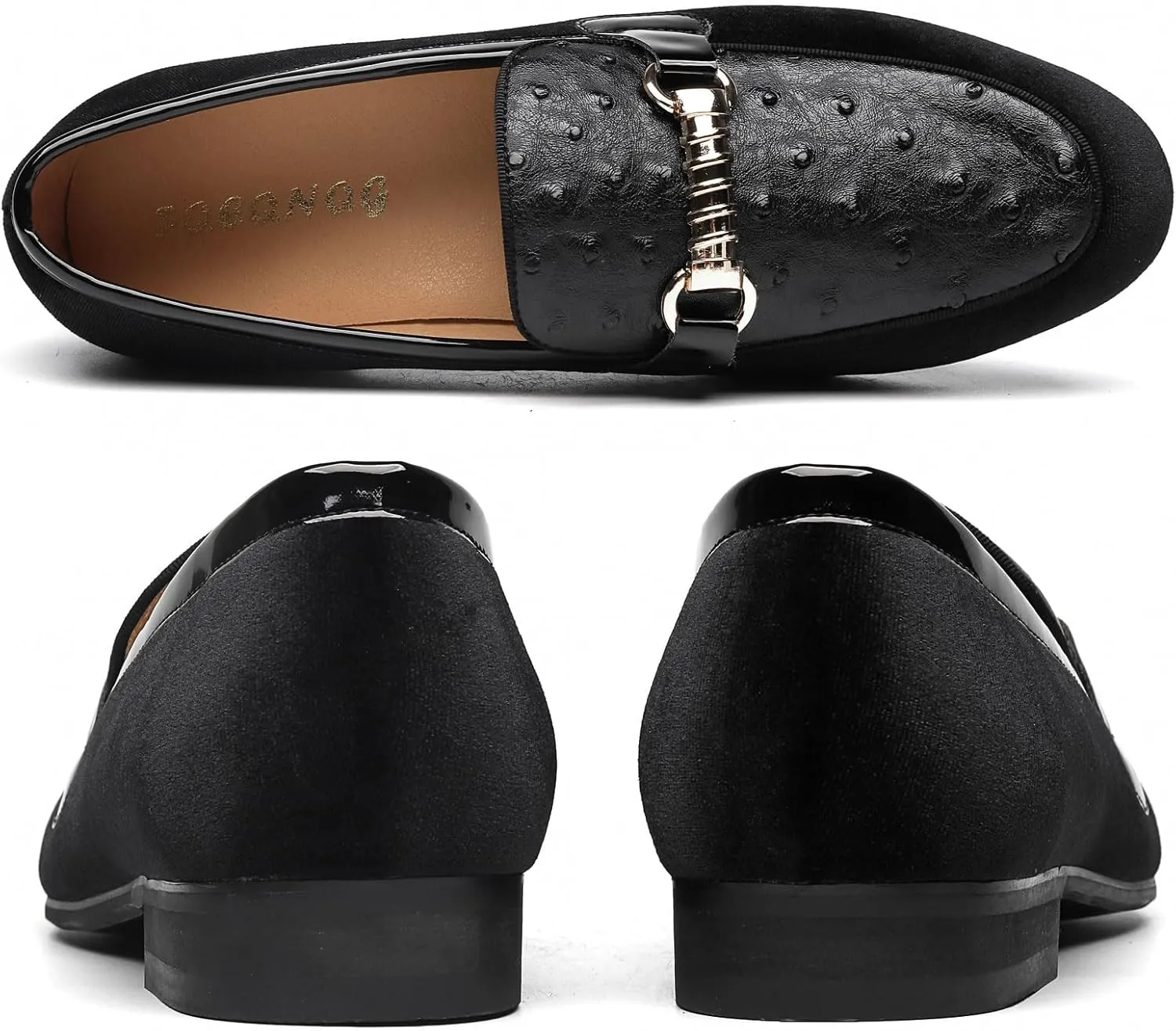 Men's Fashion Formal Velvet Loafers and Wedding Dress Shoes for Men, Penny Slip-On Smoking Luxury Men Casual Shoes