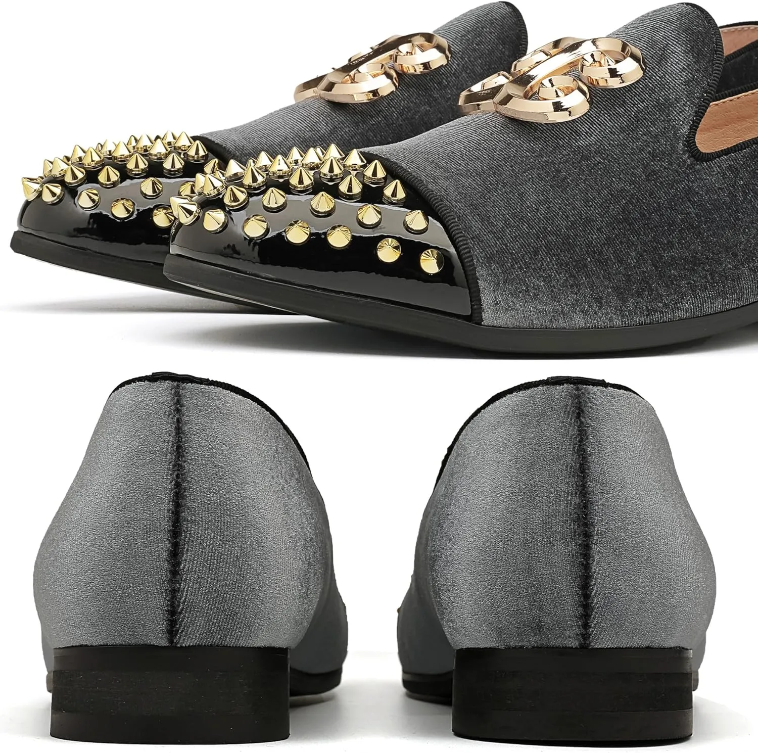 Men's Fashion Formal Velvet Loafers and Wedding Dress Shoes for Men, Penny Slip-On Smoking Luxury Men Casual Shoes