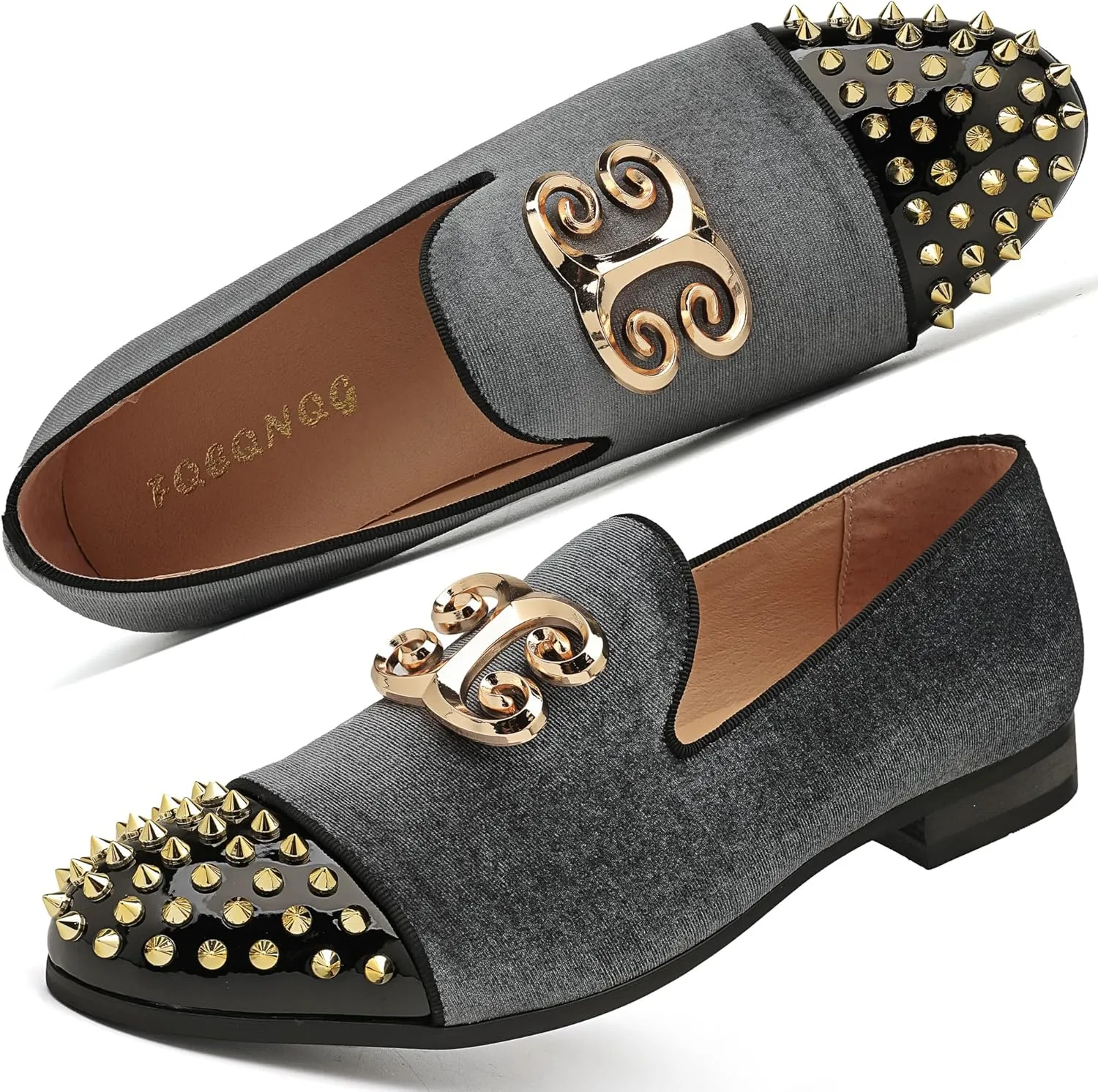 Men's Fashion Formal Velvet Loafers and Wedding Dress Shoes for Men, Penny Slip-On Smoking Luxury Men Casual Shoes