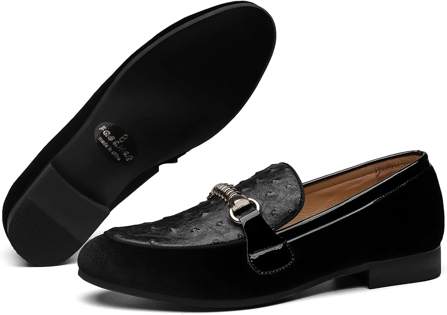 Men's Fashion Formal Velvet Loafers and Wedding Dress Shoes for Men, Penny Slip-On Smoking Luxury Men Casual Shoes