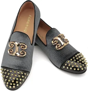Men's Fashion Formal Velvet Loafers and Wedding Dress Shoes for Men, Penny Slip-On Smoking Luxury Men Casual Shoes