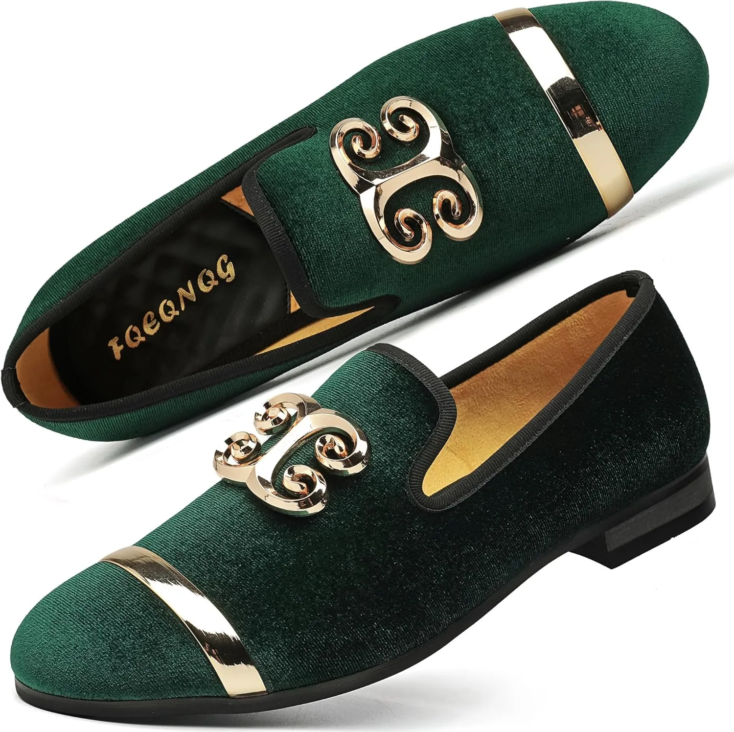 Men's Fashion Formal Velvet Loafers and Wedding Dress Shoes for Men, Penny Slip-On Smoking Luxury Men Casual Shoes