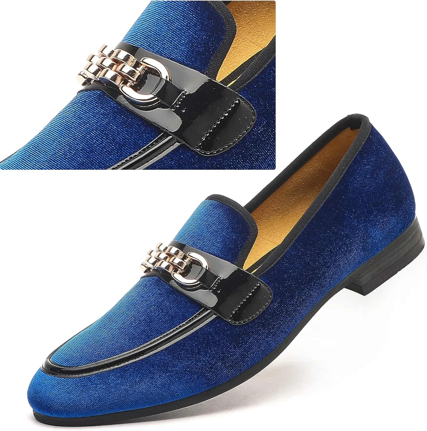 Men's Fashion Formal Velvet Loafers and Wedding Dress Shoes for Men, Penny Slip-On Smoking Luxury Men Casual Shoes
