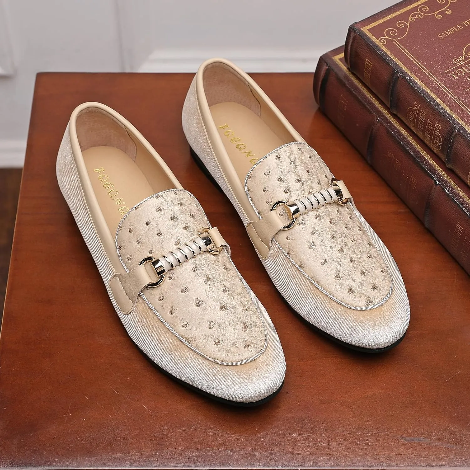 Men's Fashion Formal Velvet Loafers and Wedding Dress Shoes for Men, Penny Slip-On Smoking Luxury Men Casual Shoes