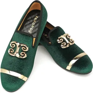Men's Fashion Formal Velvet Loafers and Wedding Dress Shoes for Men, Penny Slip-On Smoking Luxury Men Casual Shoes