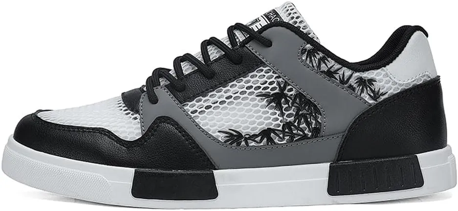 Men's Fashion High Top Chinese Style Skate Sneakers Stylish Comfortable Skateboarding Road Running Walking Shoes