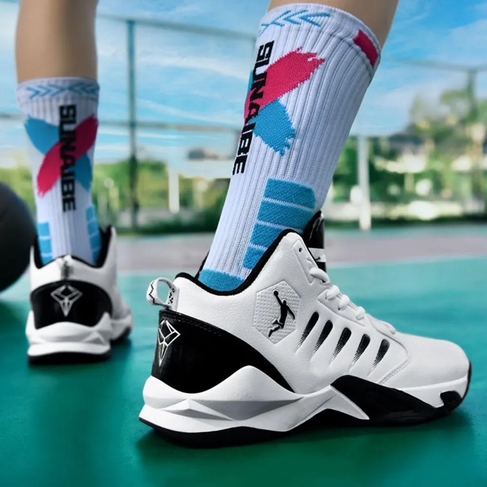 Men's Fashion Sneakers Breathable Running Shoes Arch Support Basketball Shoes Non Slip Sport Shoes