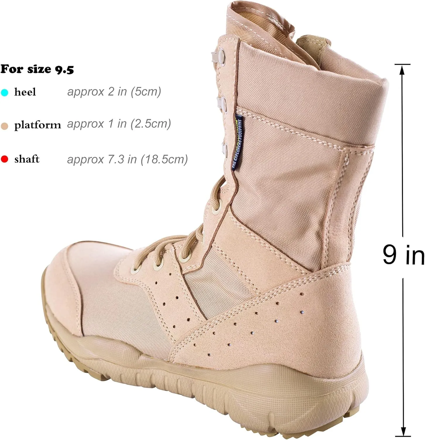 Men's LD Lightweight Combat Boots Microfiber/Suede Leather Military Tactical Boots