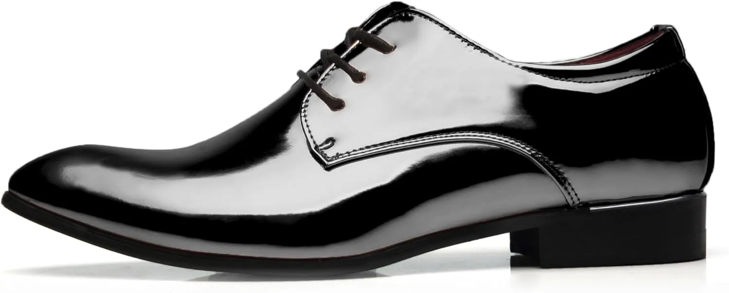 Men's Loafers Dress Shoes Patent Leather Glitter Prom Tuxedo Slip-on Suit Shoes