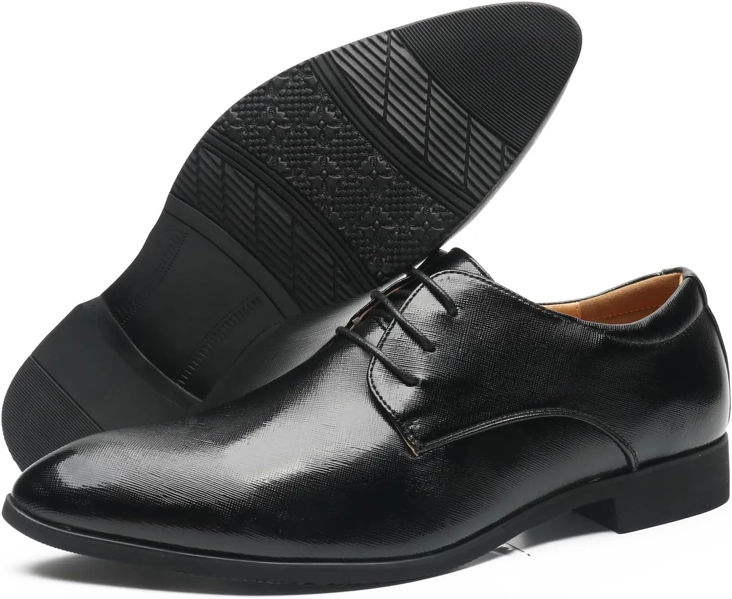 Men's Loafers Dress Shoes Patent Leather Glitter Prom Tuxedo Slip-on Suit Shoes