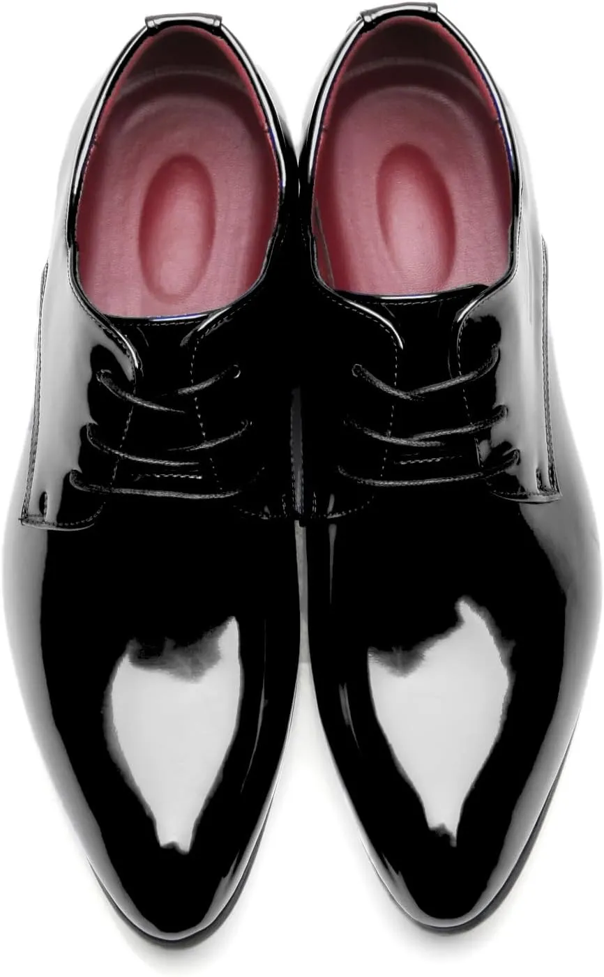 Men's Loafers Dress Shoes Patent Leather Glitter Prom Tuxedo Slip-on Suit Shoes