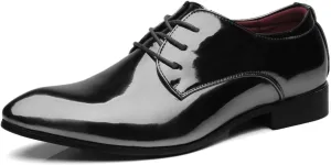 Men's Loafers Dress Shoes Patent Leather Glitter Prom Tuxedo Slip-on Suit Shoes