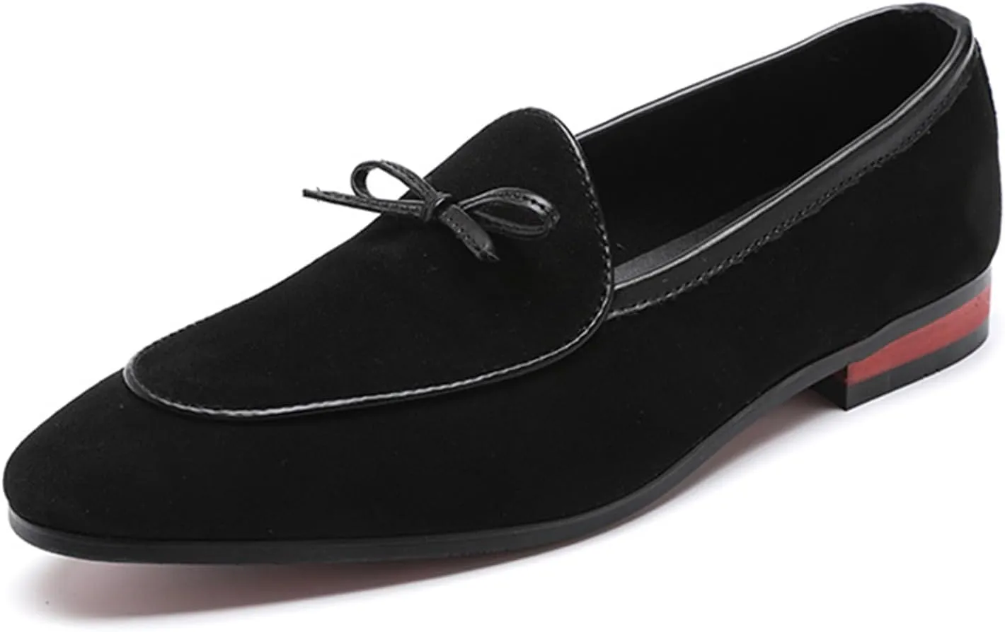 Men's Loafers Shoes, Large Size Slip On Business Casual Leather Shoes Frosted Low Top Pointed Driving Walking Comfortable Breathable Shoes, 47 EU,Black