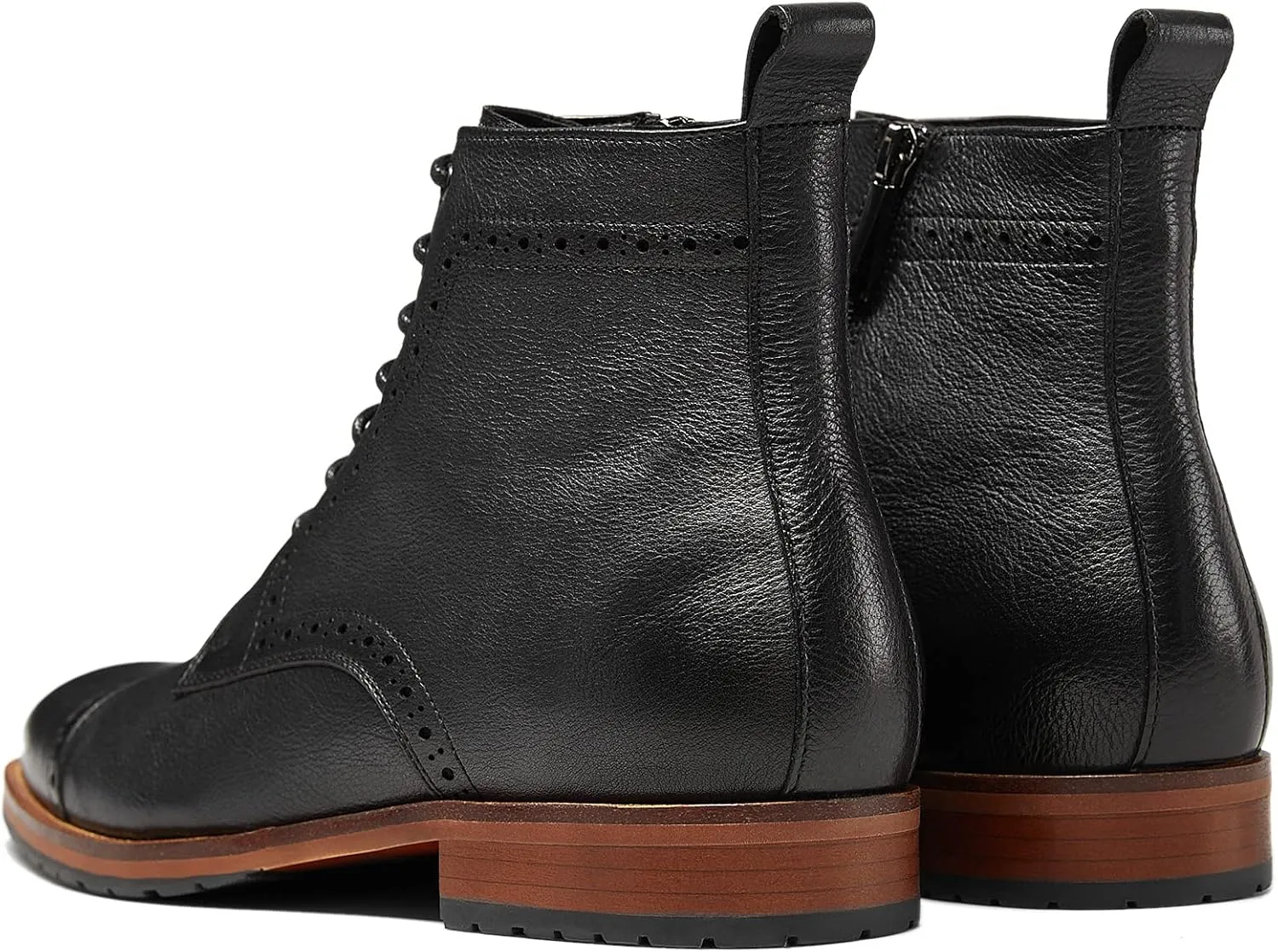 Mens motorcycle boots genuine leather combat casual Dress work boots for men