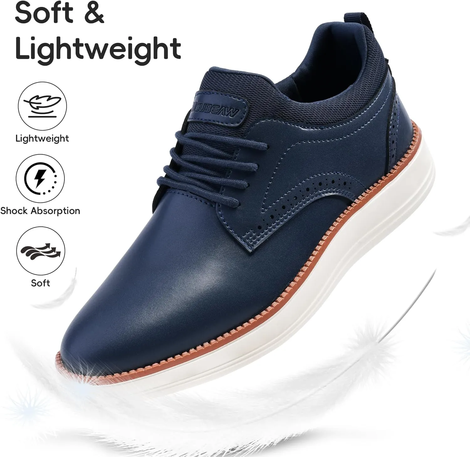 Mens Oxfords Shoes, Slip On Classic Fashion Casual Dress Business Shoes Lightweight Comfortable Walking Running Sneakers for Men