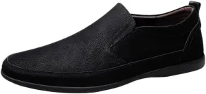 Mens Prom Shoes Pu Leather Moccasins Shoe Working Round Toe Solid Color Low Top Wedding Slip On