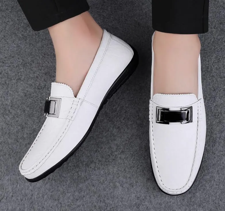 Men's Slip On Dress Shoes Comfortable Fashion Men Leather Casual Loafers Shoes Business Office Wedding Formal Modern Oxfords