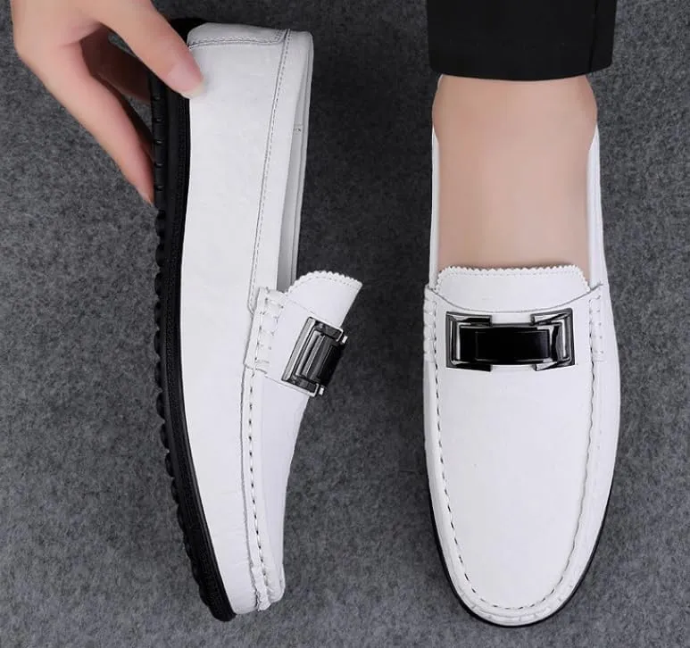 Men's Slip On Dress Shoes Comfortable Fashion Men Leather Casual Loafers Shoes Business Office Wedding Formal Modern Oxfords